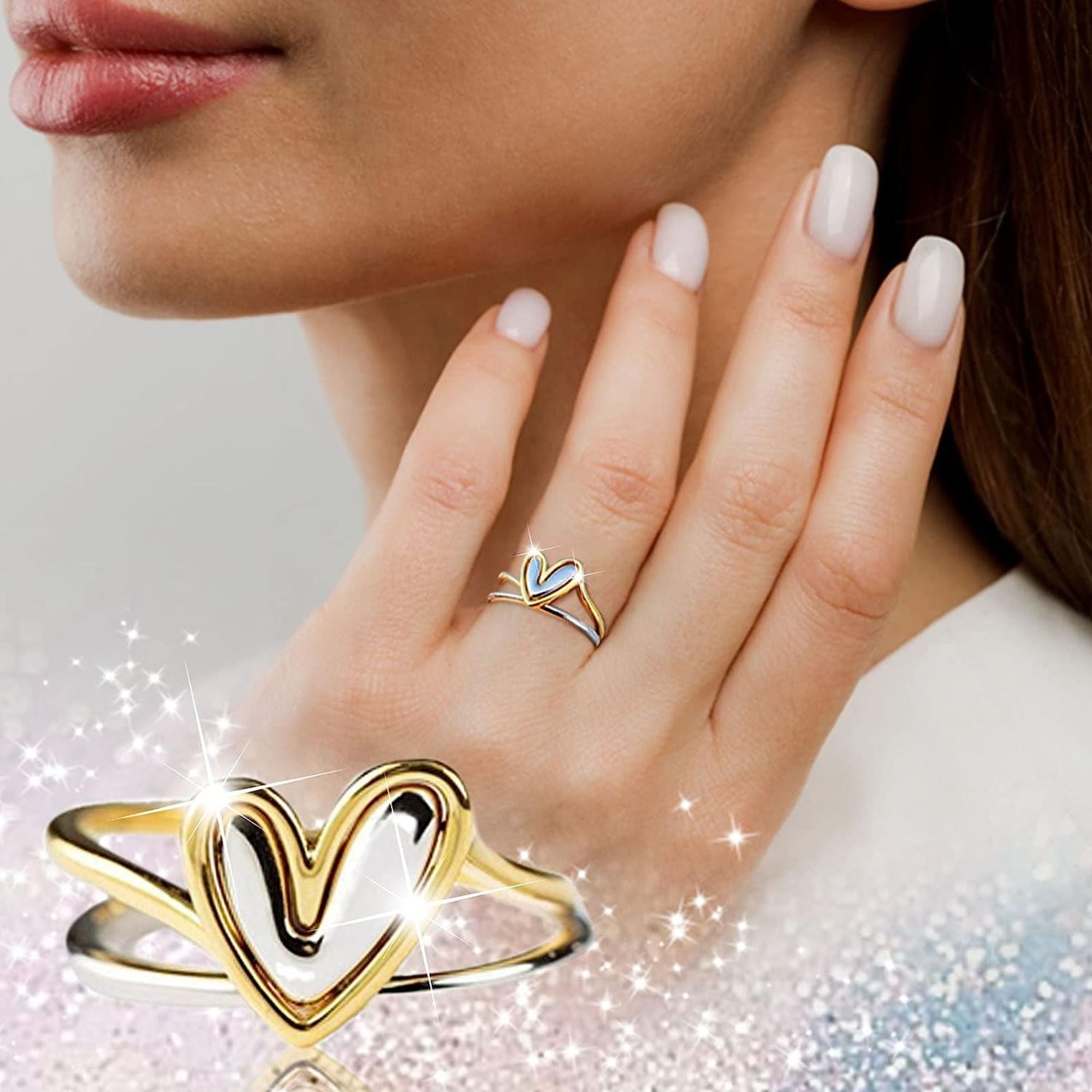 14k Gold & Diamond Double Flower Ring – Sabrina Design