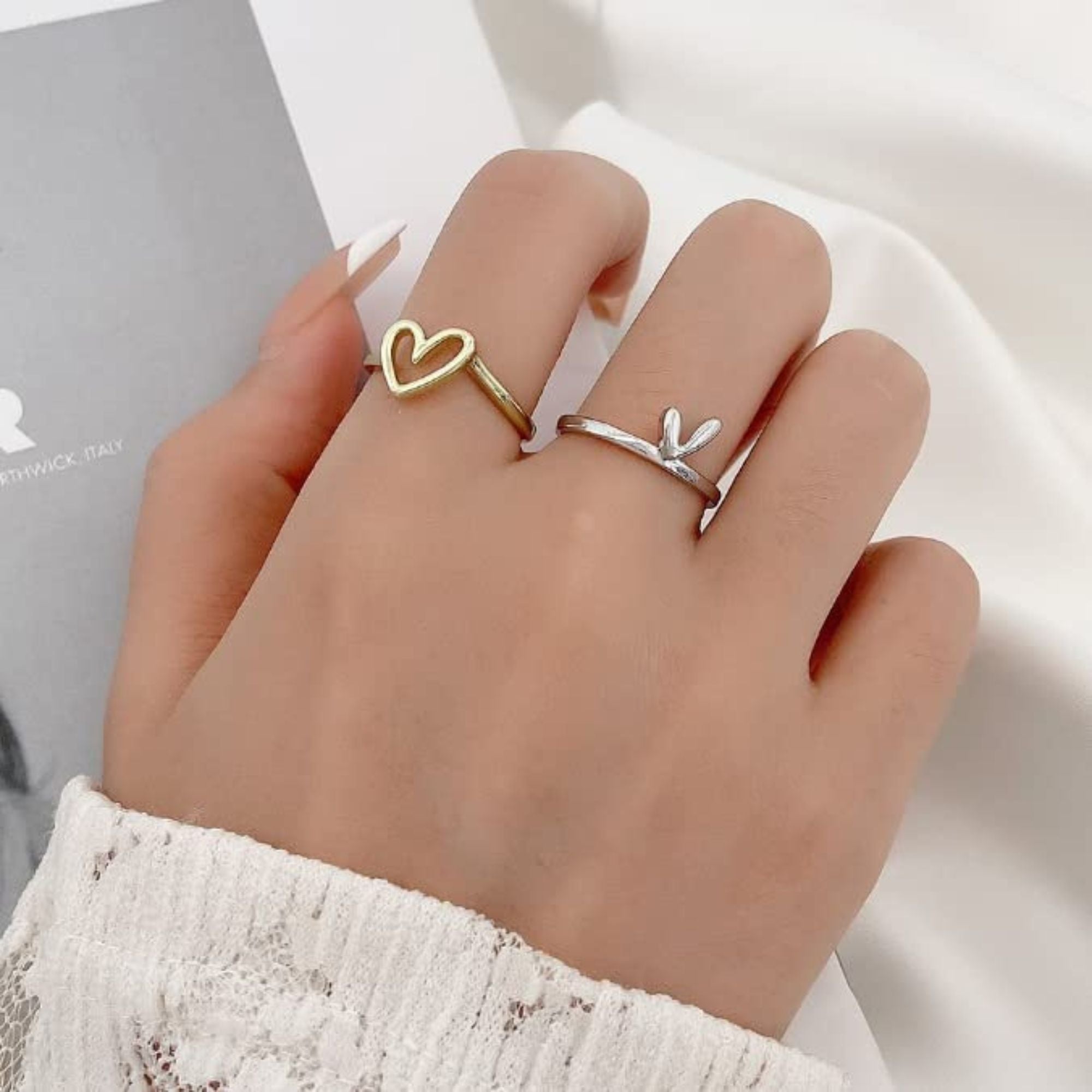 Buy Vighnaharta cz alloy Gold plated Valentine collection Initial '' D ''  Letter with heart ring alphabet collection for women and Girls Online at  Best Prices in India - JioMart.